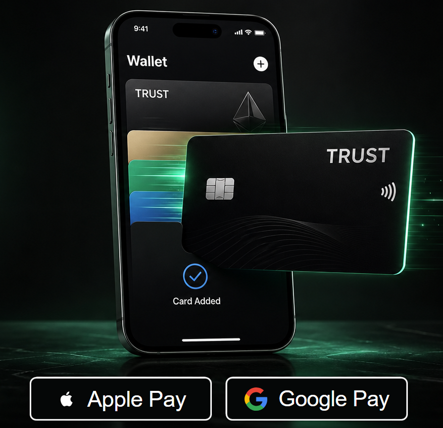 TRUST card added to Apple Pay and Google Pay